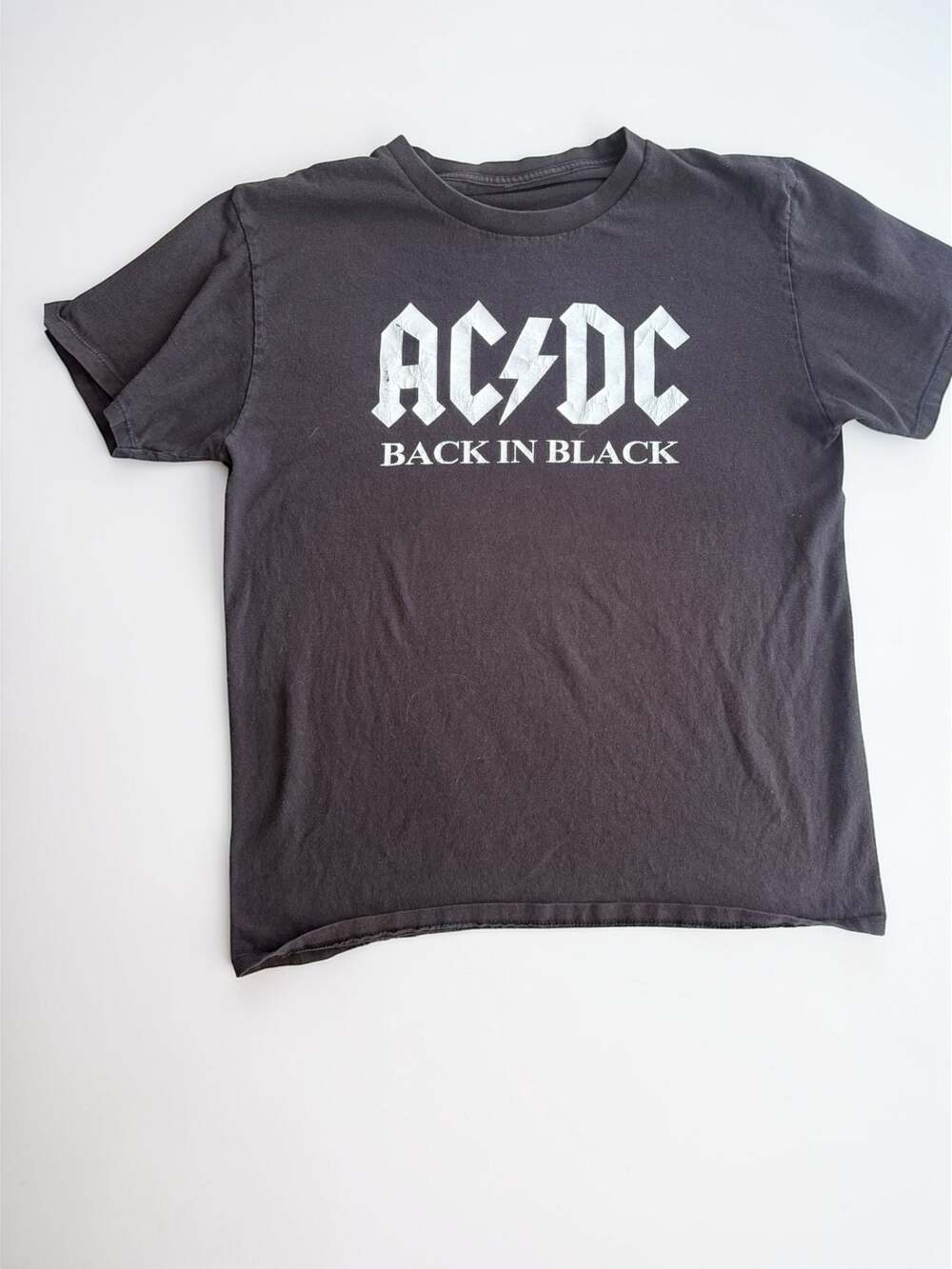 AC/DC Back In Black Graphic Band Crewneck T-Shirt